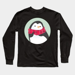 Penguin with Scarf Long Sleeve T-Shirt